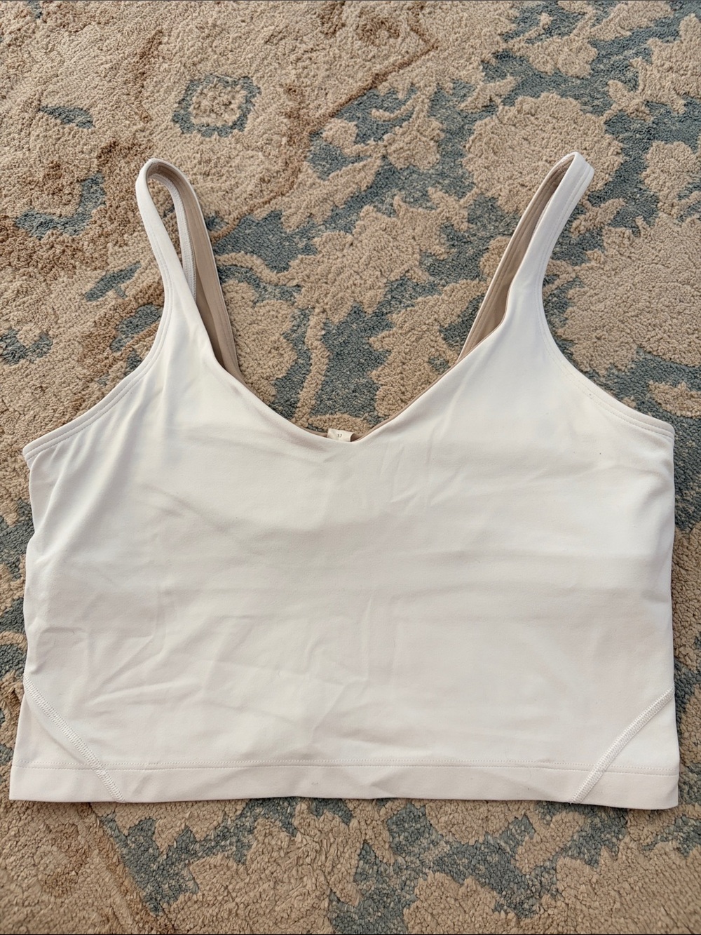 lululemon athletica White Hold Tight Thin Strap Tank Crop Top